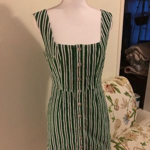 COPY - Stripped corduroy jumper dress